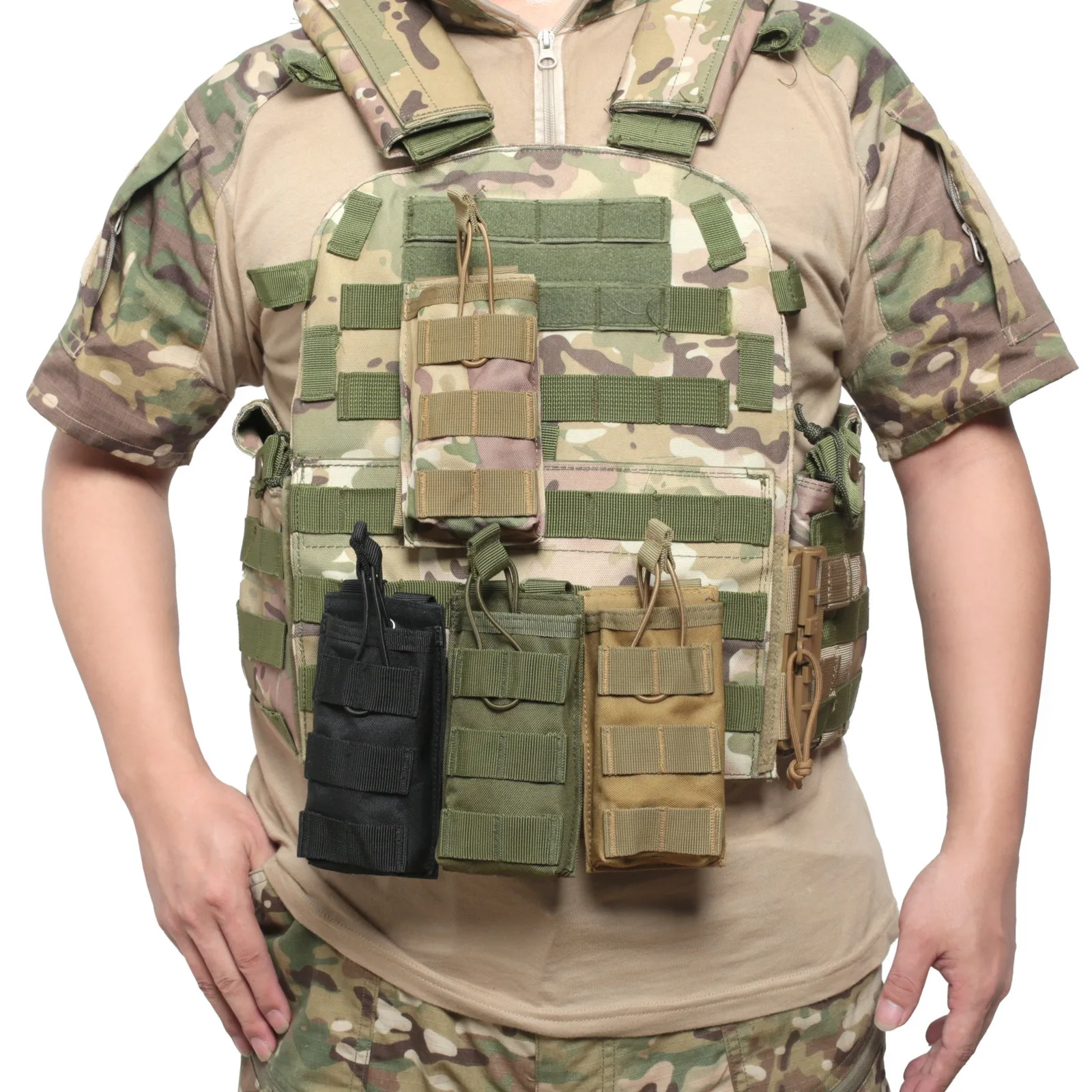 Funda portacargadores doble MOLLE 1000D AR15 M4 AK Airsoft