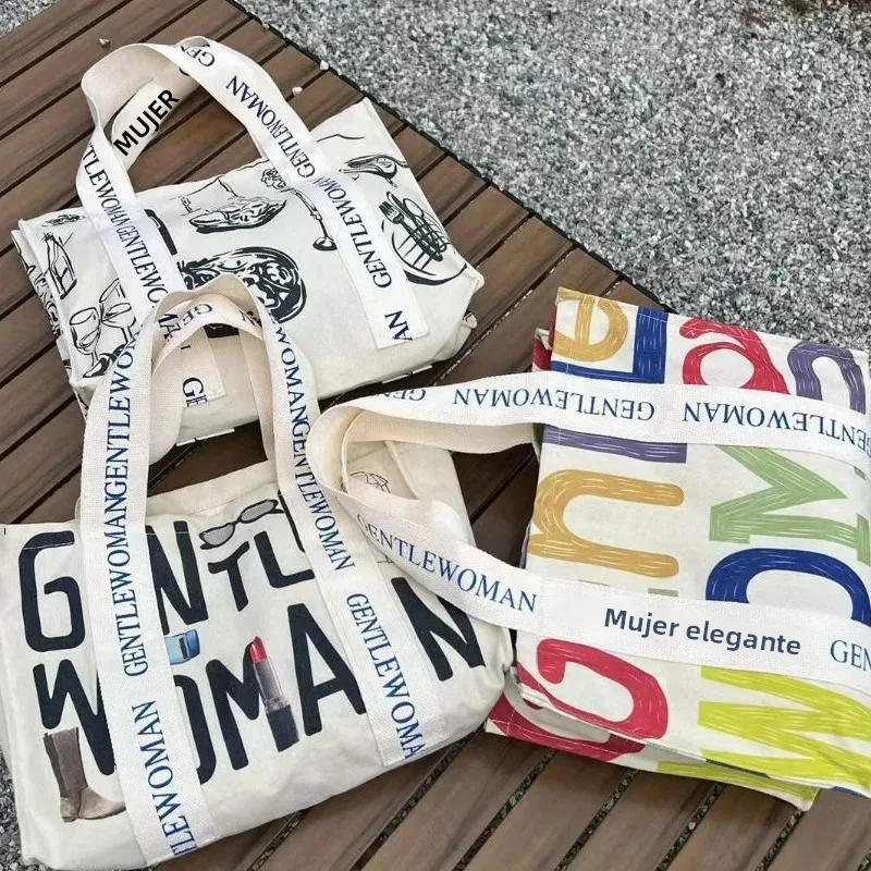 Bolso de lona gran capacidad para excursiones cortas y trabajo