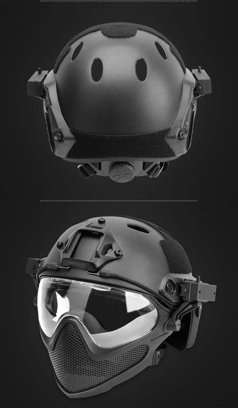 Casco táctico para uso al aire libre