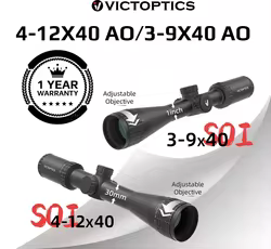VictOptics SOI visor de rifle táctico SFP 3-9x40 con parasol abatible