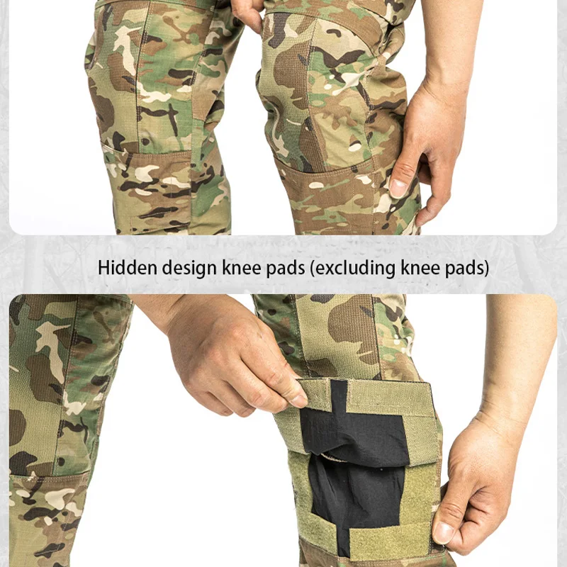 VOTAGOO Pantalones tácticos cargo Ripstop con muchos bolsillos - imagen 3