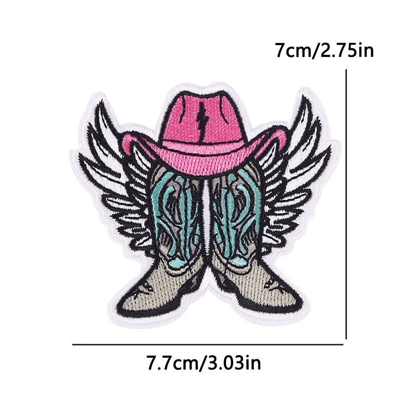 Parche bordado vaquero vintage americano termoadhesivo para coser - imagen 3