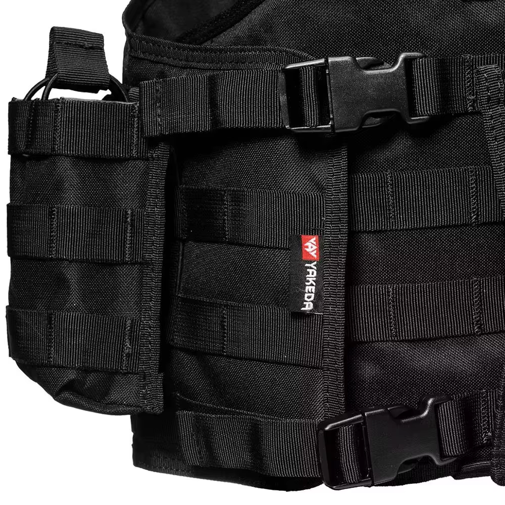 YAKEDA Chaleco Táctico Molle Camuflaje Negro para Caza y Airsoft - imagen 5