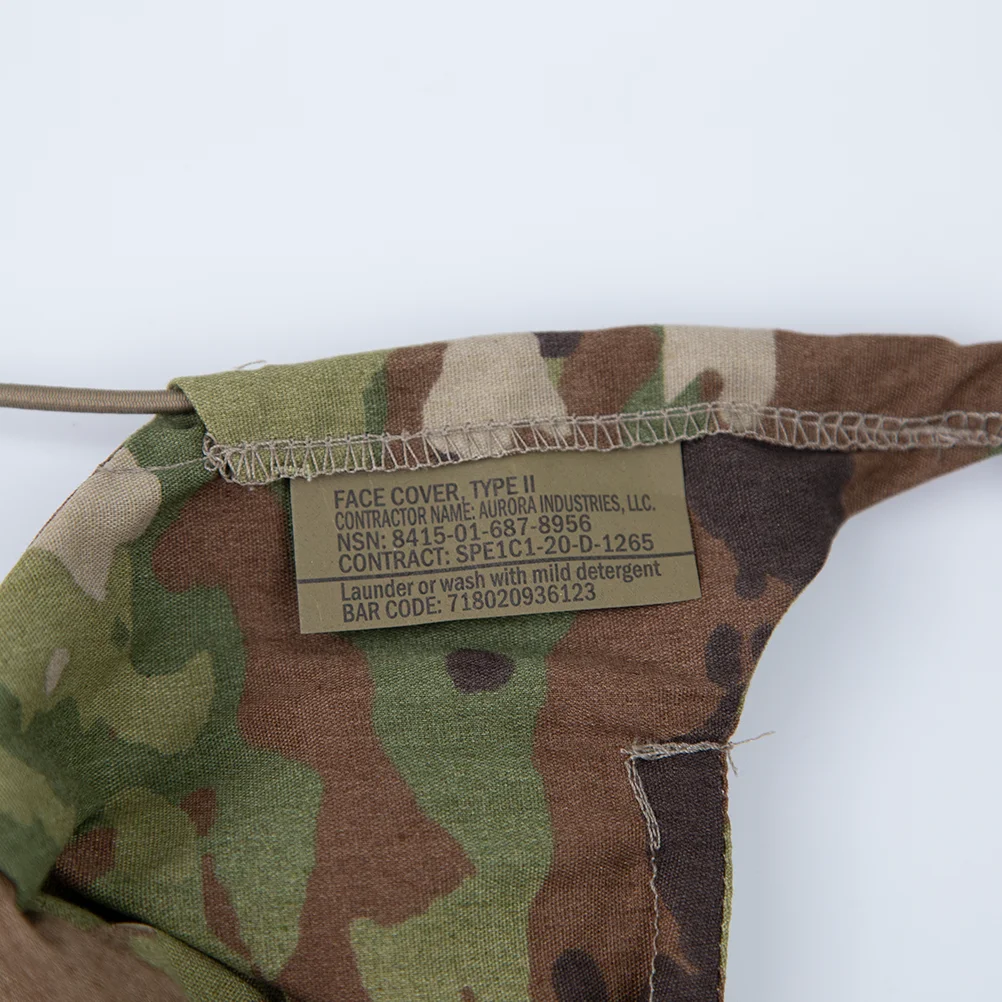Vista frontal y diseño camuflado OCP W2
