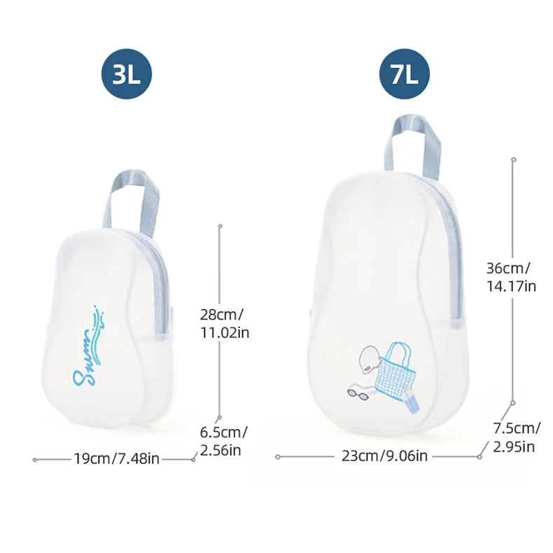 Bolso EVA semitransparente visto de frente