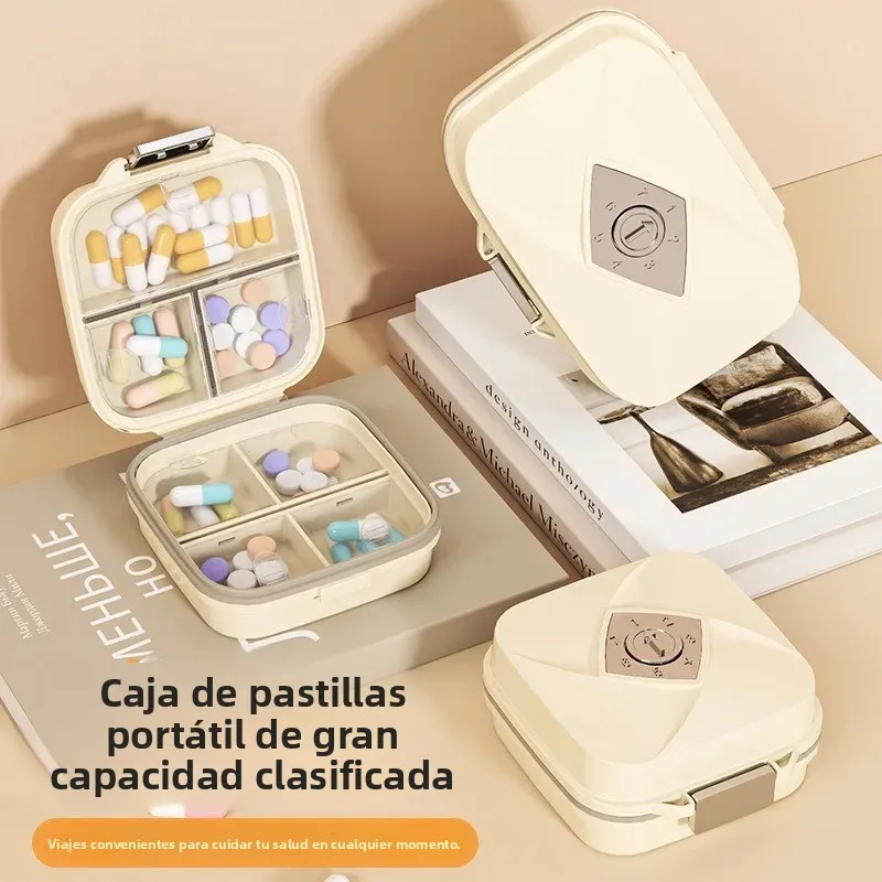 Pastillero portátil a prueba de humedad con compartimentos - imagen 5