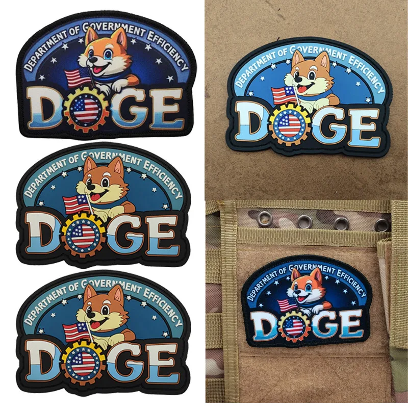Parche PVC perro DOGE animado para brazalete exterior y mochila - imagen 5