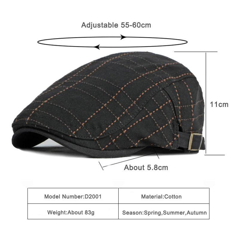 Boina británica hombre de espiga transpirable para primavera y verano - imagen 5
