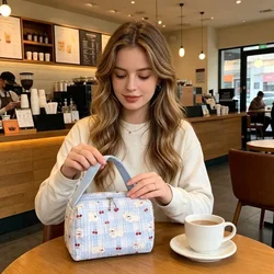Bolsa de cosméticos portátil gran capacidad diseño cachorro