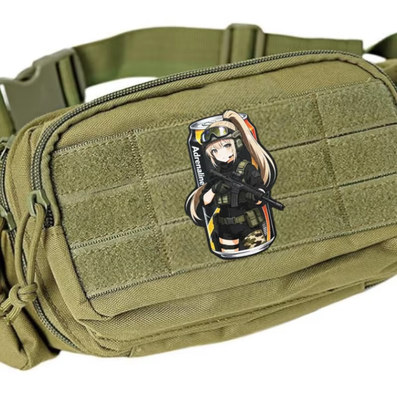 Parche táctico gancho-bucle chica anime para mochila brazalete - imagen 2