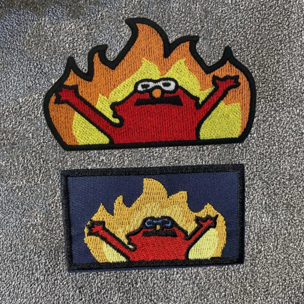 Parche Velcro bordado Elmo - insignia de moral meme para mochila - imagen 2