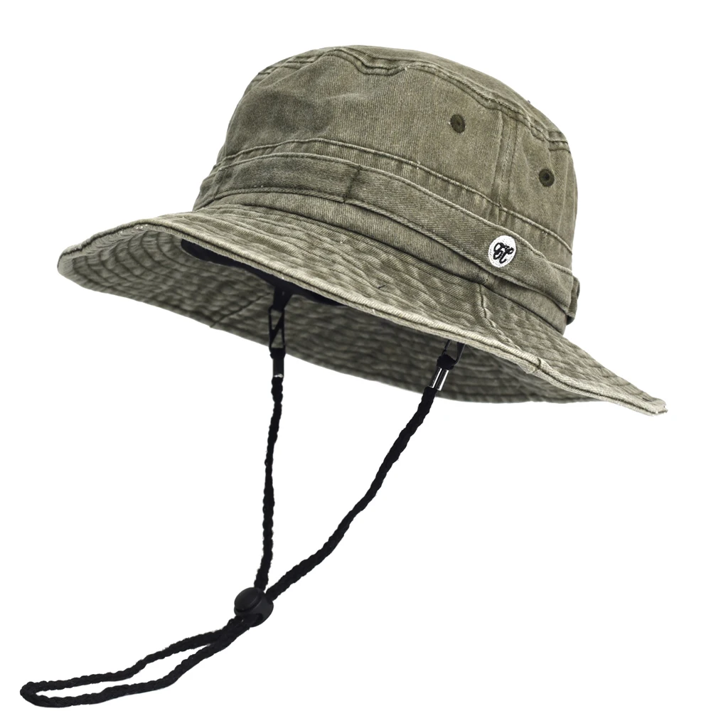 Sombrero de pesca algodón lavado estilo Panamá para sol exterior