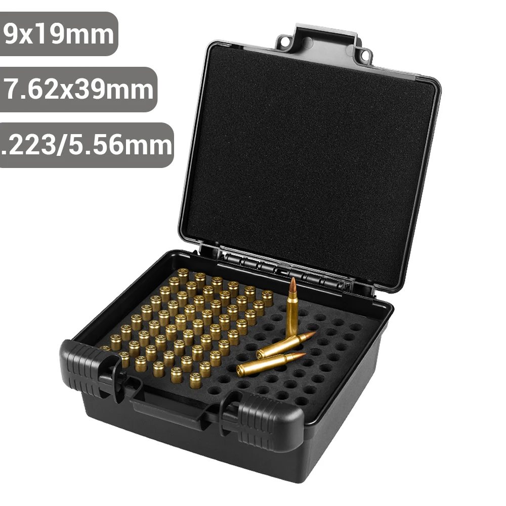 Caja de munición táctica con tapa abatible para rifles y pistolas - imagen 3