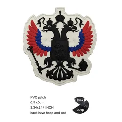 Insignia rusa águila bicéfala bordada – Parche 3D velcro táctico