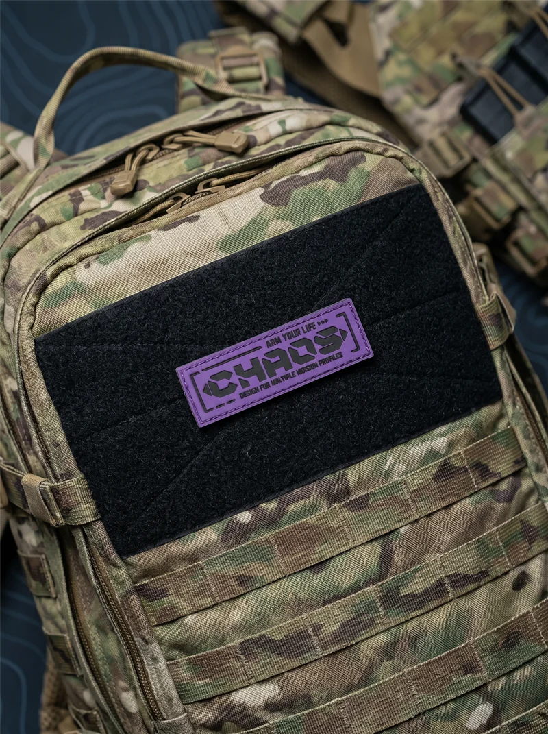 Luminous Chaos Gear Parche táctico de PVC para ropa y mochila - imagen 4