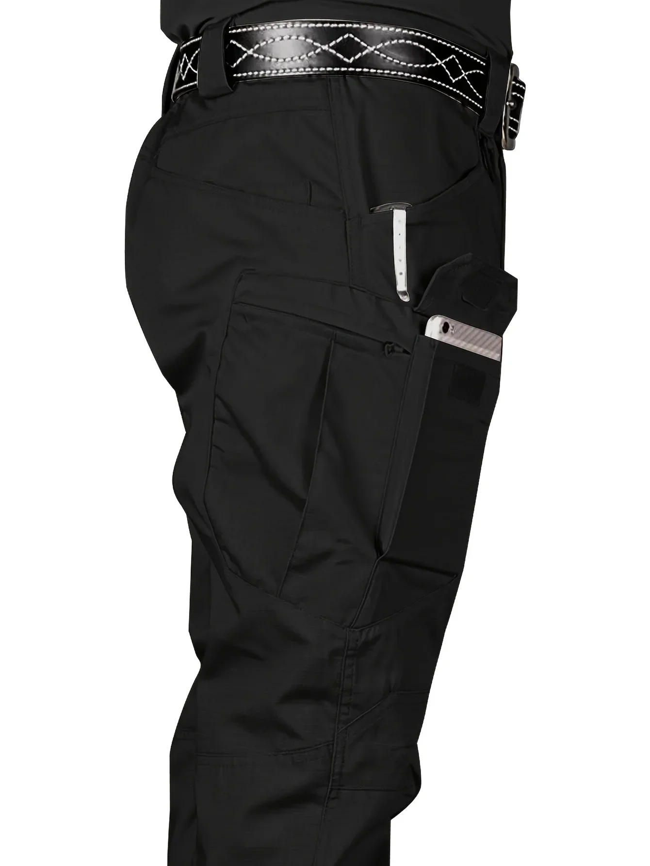Pantalones senderismo bolsillos múltiples