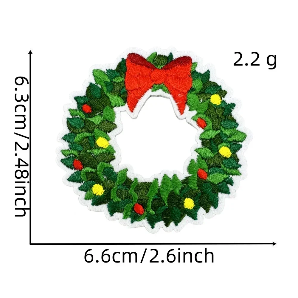 Parche bordado navideño de dibujos animados – Corona de jengibre - imagen 2