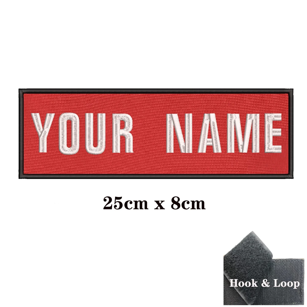 Parche Nomex personalizado con número – Bordado rojo - imagen 5