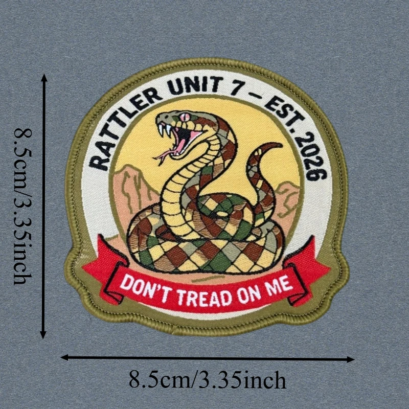 Parche táctico serpiente No pises mi terreno gancho y bucle insignia - imagen 3
