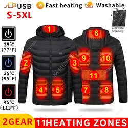 Chaqueta térmica calefacción USB hombre manga larga invierno 2023