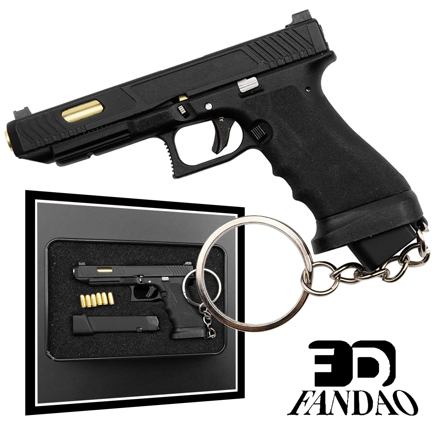Llavero táctico de pistola miniatura coleccionable para regalo - imagen 5
