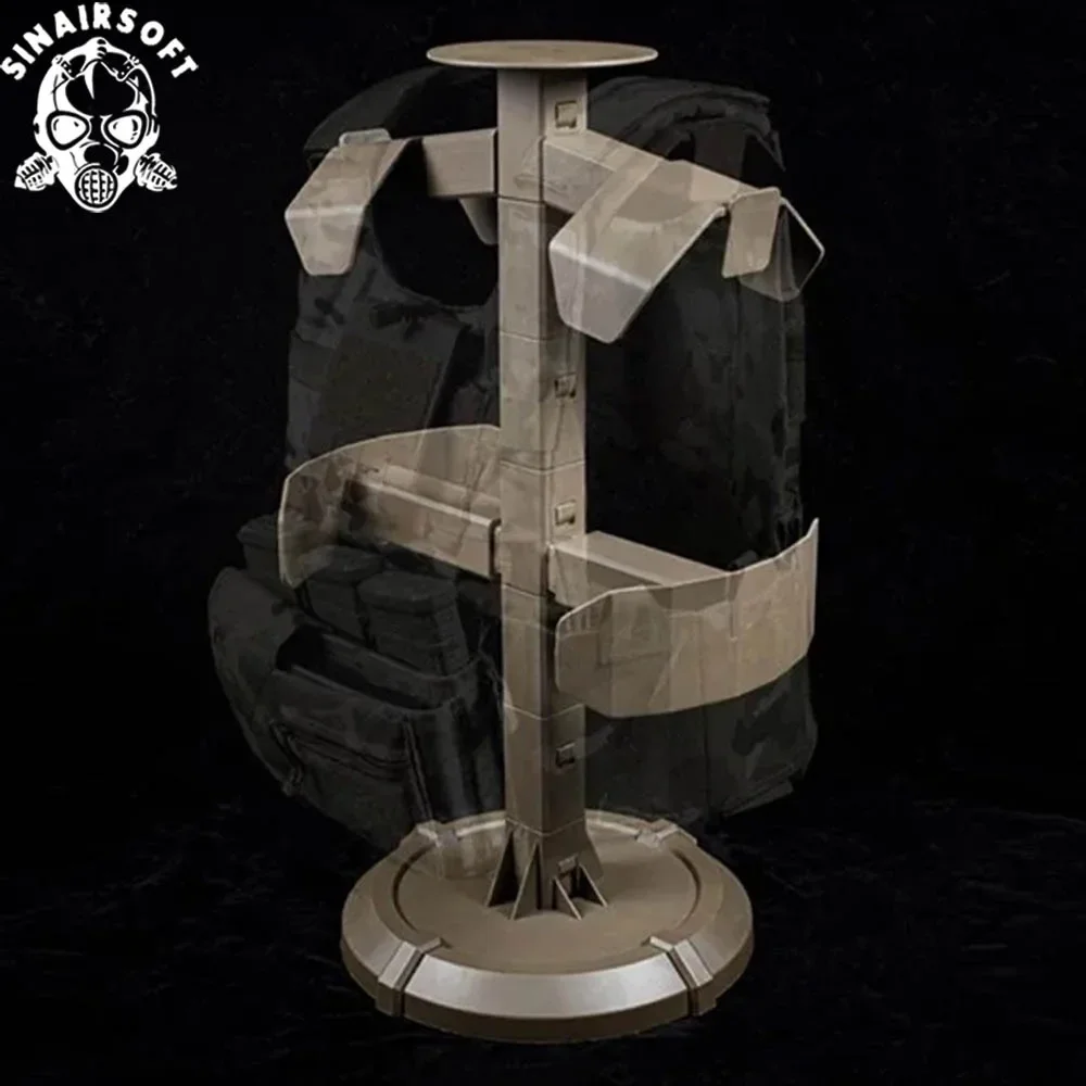 SINAIRSOFT Soporte expositor táctico para portaplacas y casco