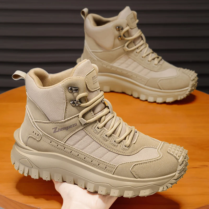 Botas de trekking de invierno para hombre, cálidas y antideslizantes - imagen 2