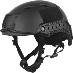 Casco táctico ABS Airsoft con visera protectora y barbuquejo