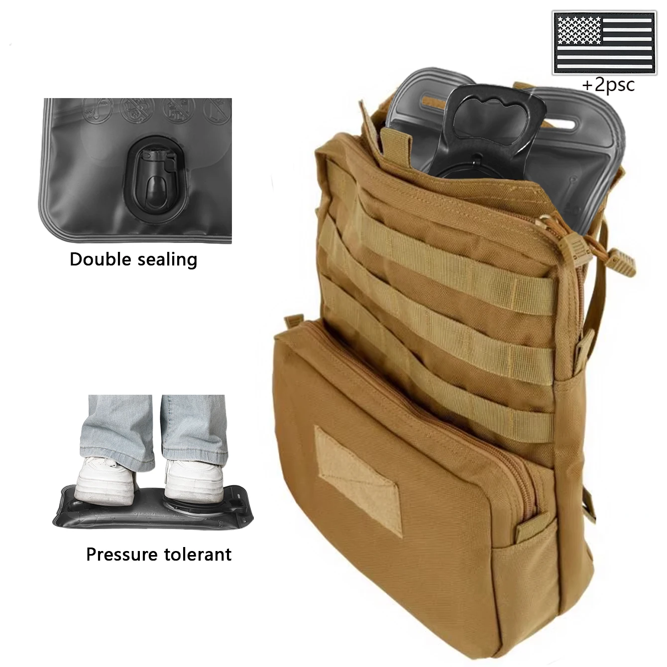 Bolsa de hidratación MOLLE gran capacidad para senderismo y bici - imagen 5