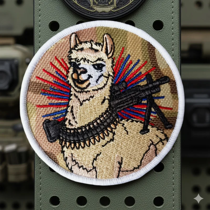 Parche táctico bordado alpaca de insignia moral con velcro - imagen 5