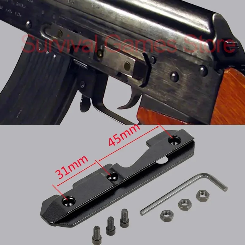Montura táctica AK47/AK74 cola de golondrina riel lateral - imagen 4