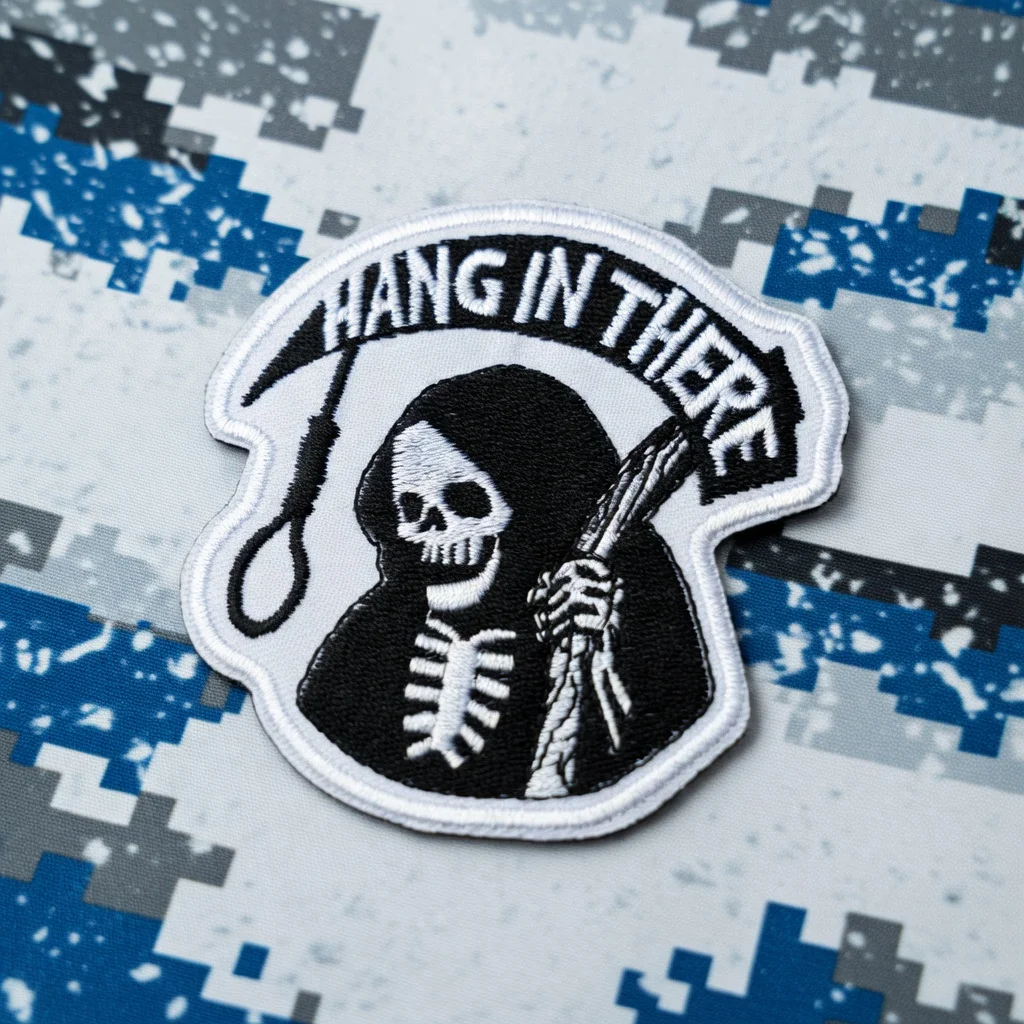 Parche bordado Velcro Cruz de la Muerte para chaquetas y mochilas - imagen 3