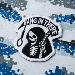 Parche bordado Velcro Cruz de la Muerte para chaquetas y mochilas