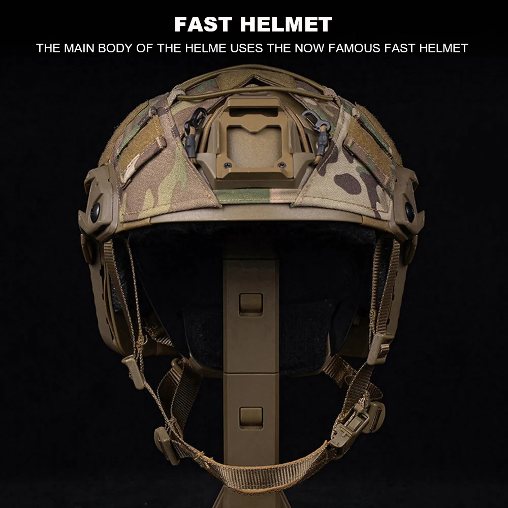 Casco táctico rápido con máscara integrada para caza y airsoft - imagen 3