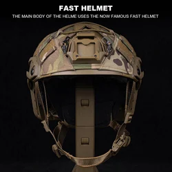 Casco táctico rápido con máscara integrada para caza y airsoft