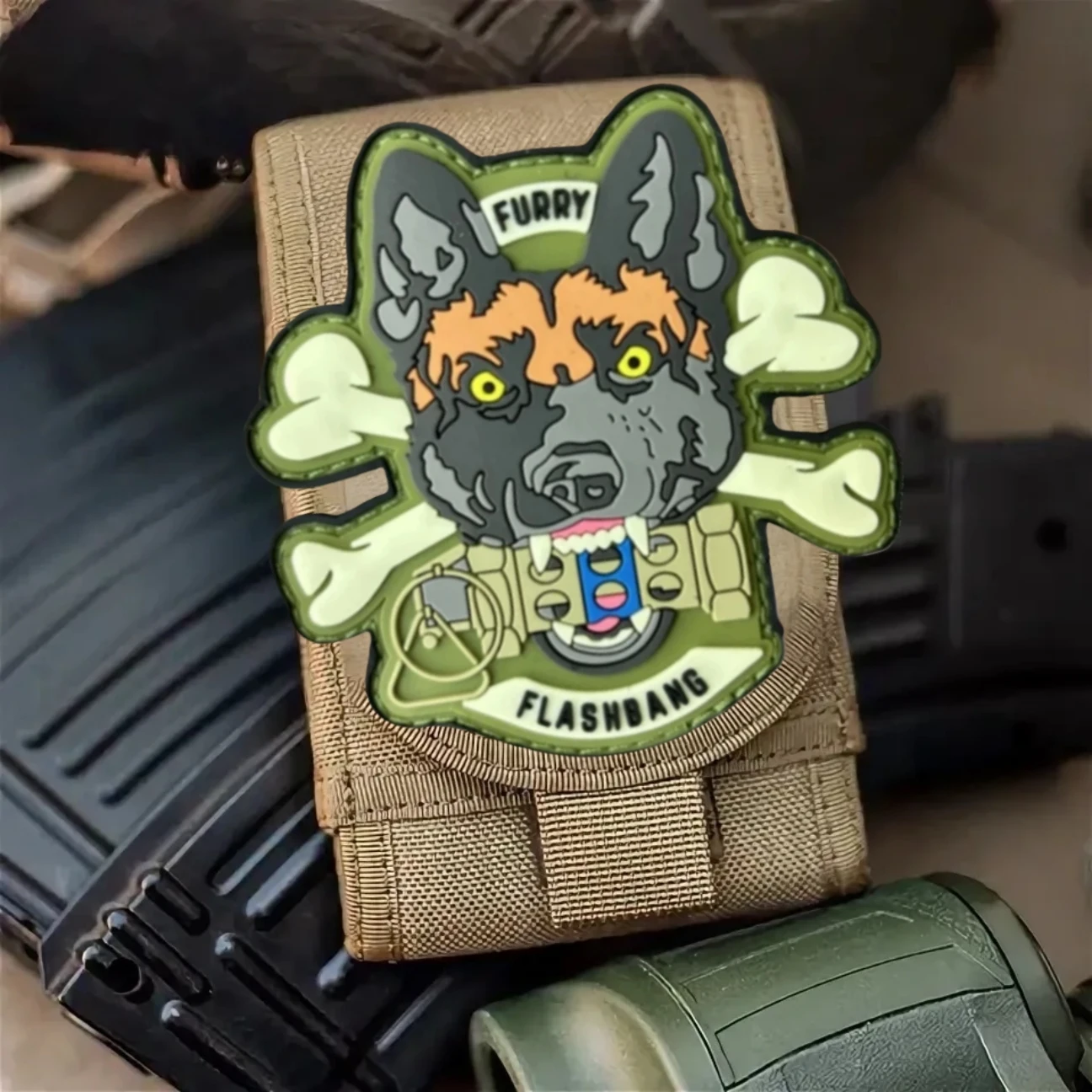 Parche táctico PVC 3D perro K9 – Identificación canina para MOLLE - imagen 5