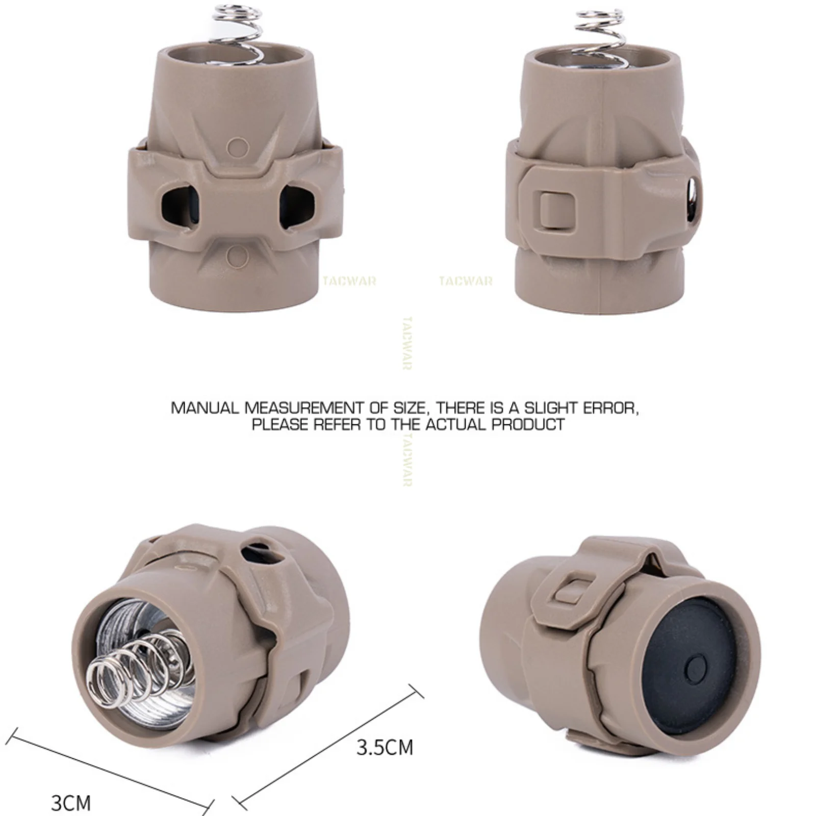 Tapa trasera para linterna táctica USB‑C de interruptor presión nailon - imagen 2