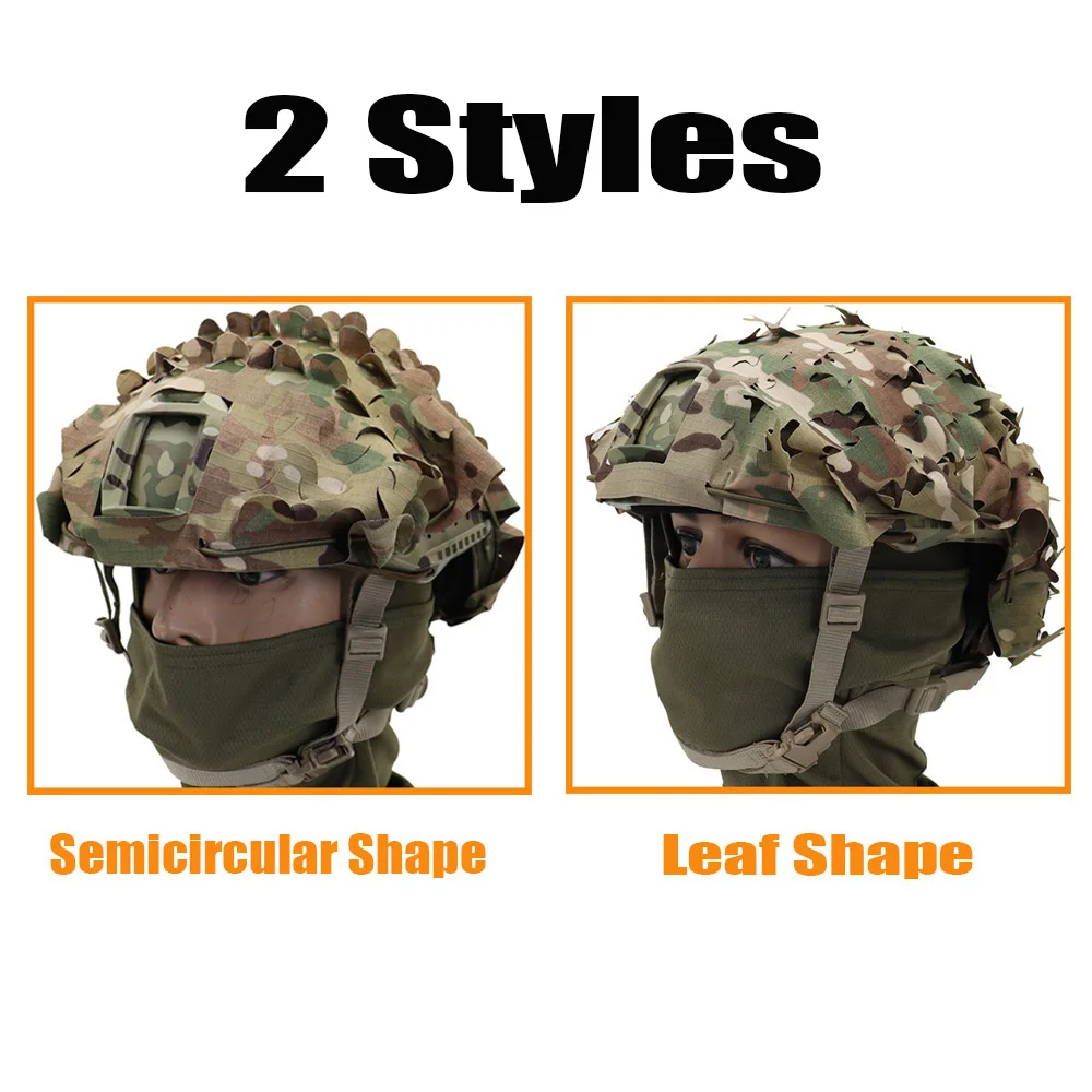 Cubierta táctica de casco rápido camuflaje 3D para Airsoft - imagen 2