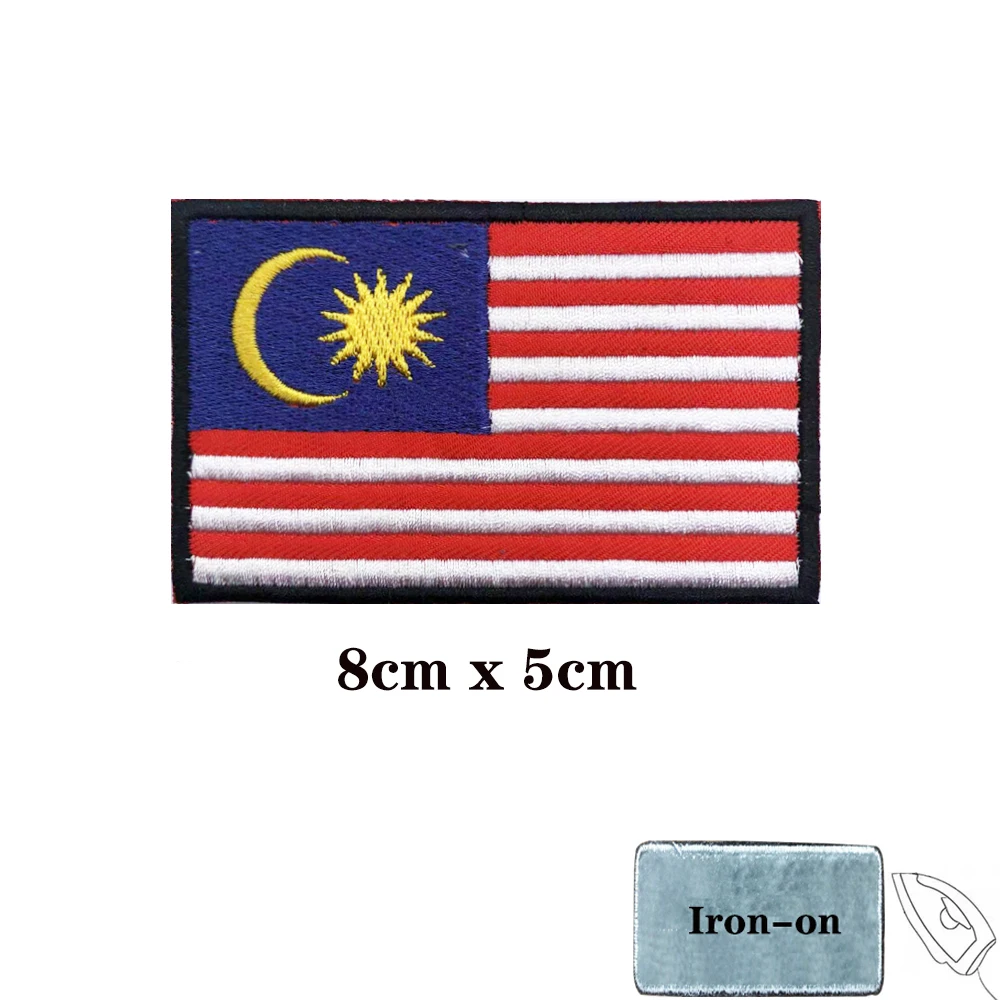 Parche bordado táctico – Bandera Malasia militar - imagen 3