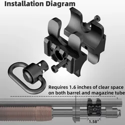Soporte cañón supresor QD 22-26 mm riel Picatinny 20 mm con SureFire M600