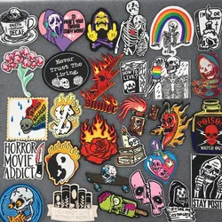 Parche táctico bordado calavera llamas – Para mochila o chaqueta