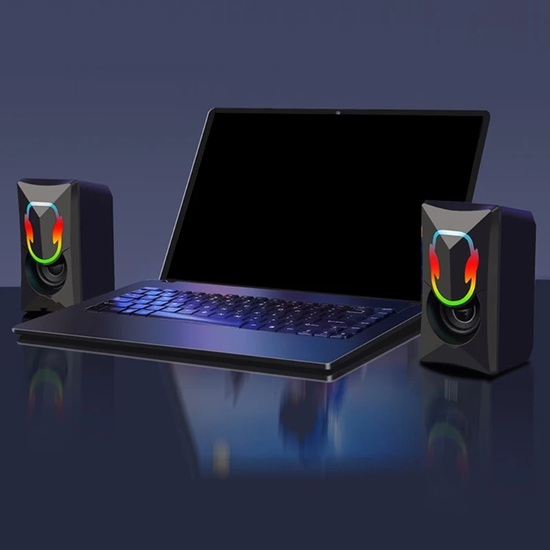 Altavoces USB gaming RGB estéreo 2.0 - Para PC de sobremesa - imagen 2
