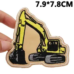 Parche táctico bordado excavadora con velcro para uniforme