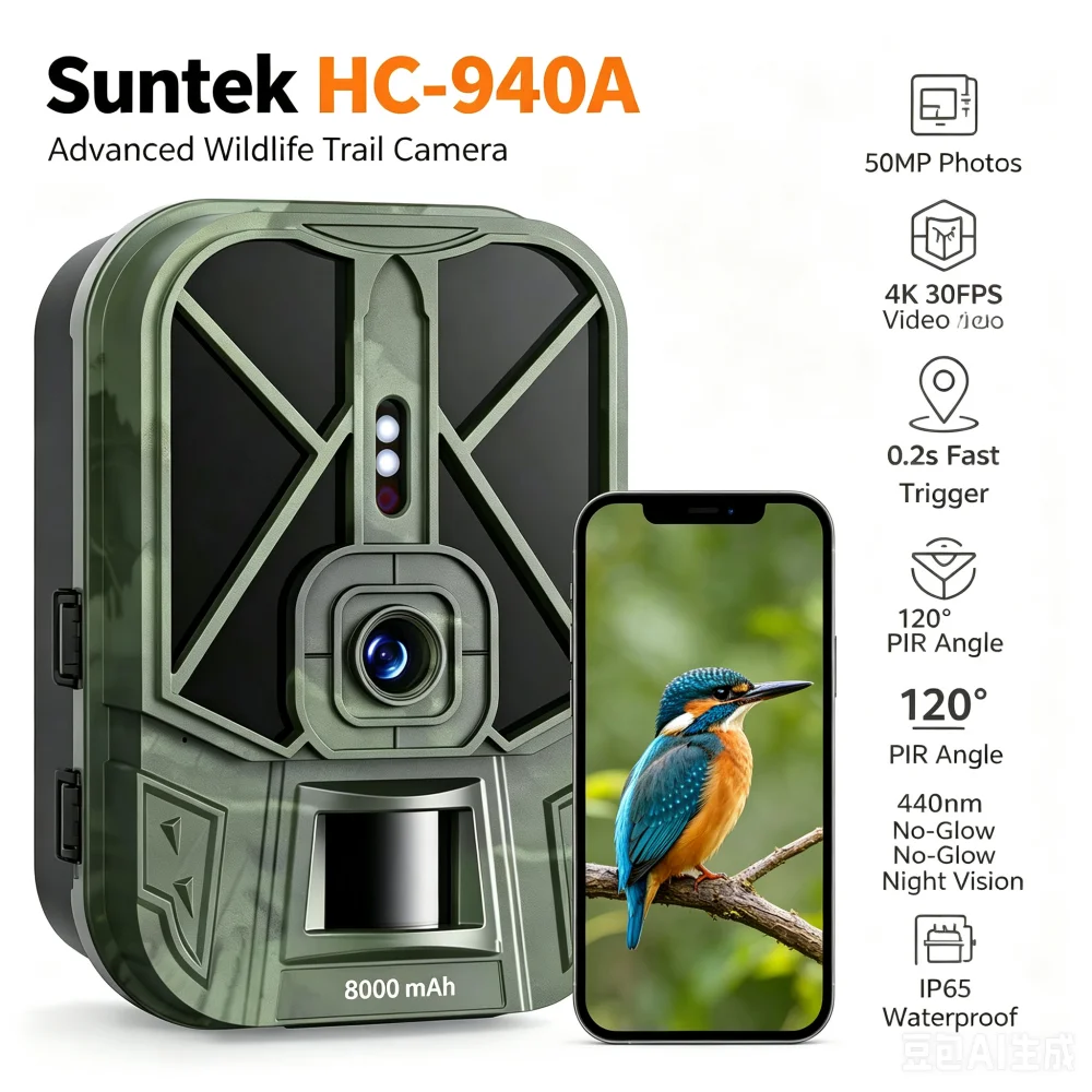 Cámara trail 4K HD 50MP visión nocturna infrarroja impermeable
