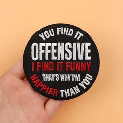 Parche bordado para planchar I FIND IT FUNNY - accesorio de ropa