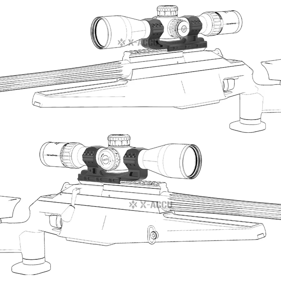 Vectorial Optica para caza de largo alcance Picatinny de una pieza - imagen 4