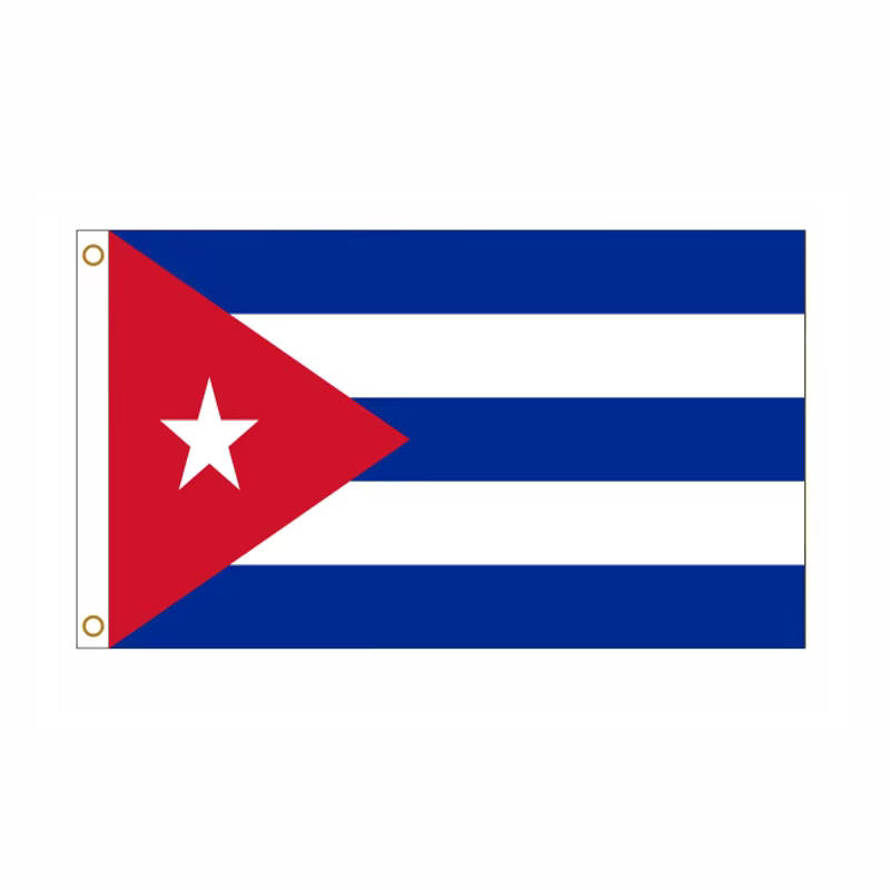 Bandera de Cuba ondeando al aire libre