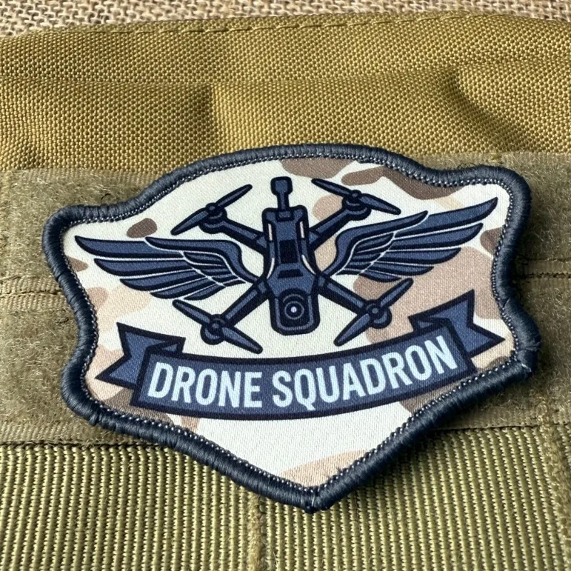 Parche Táctico Escuadrón Drones con Velcro para Chaleco y Mochila - imagen 2