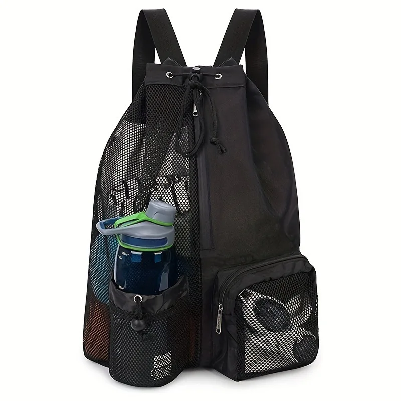 Mochila de malla plegada mostrando su ligereza
