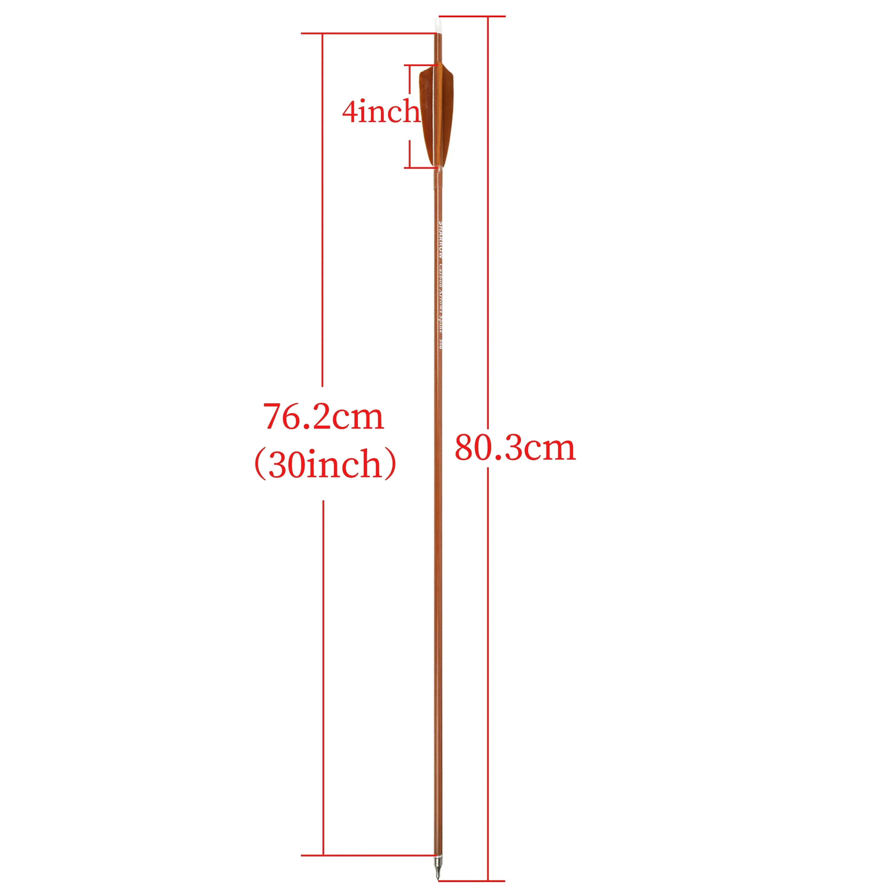 Flechas carbono 30” Spine 500-600 pluma 4” para recurve - imagen 5